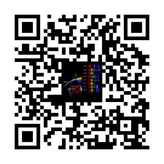QR code with a dark, colorful image in the center.